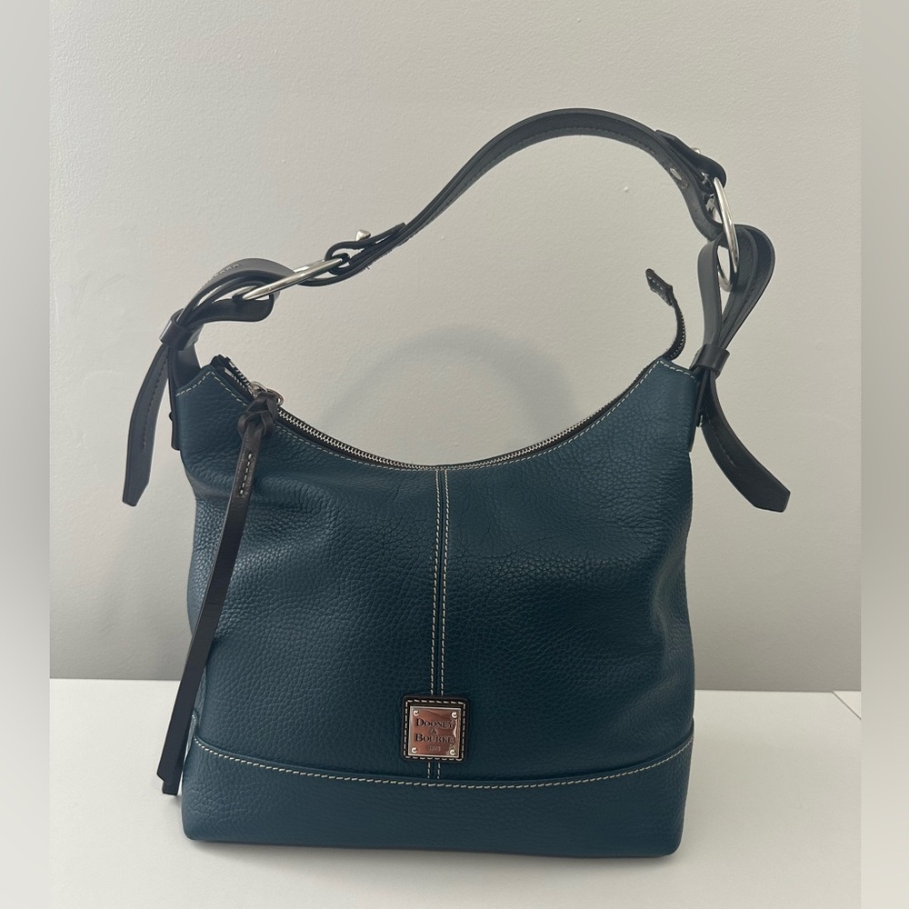 EUC Dooney & Bourke Gracie Pebble Leather Hobo in Dark Teal